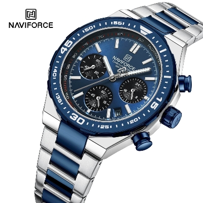Picture of NAVIFORCE 8049 Multifunction Fashion Wild Male Wristwatch Waterproof Luxury Stainless Steel Band Quartz Calendar Men's Watches