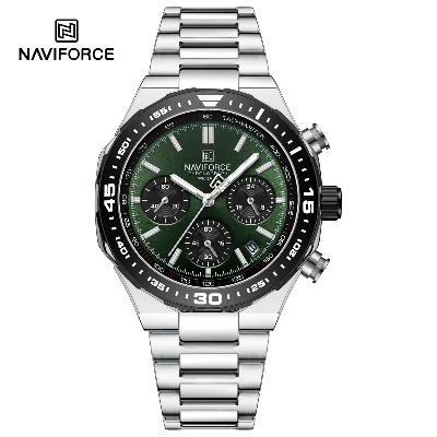 Picture of NAVIFORCE 8049 Multifunction Fashion Wild Male Wristwatch Waterproof Luxury Stainless Steel Band Quartz Calendar Men's Watches