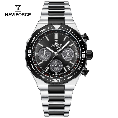 Picture of NAVIFORCE 8049 Multifunction Fashion Wild Male Wristwatch Waterproof Luxury Stainless Steel Band Quartz Calendar Men's Watches