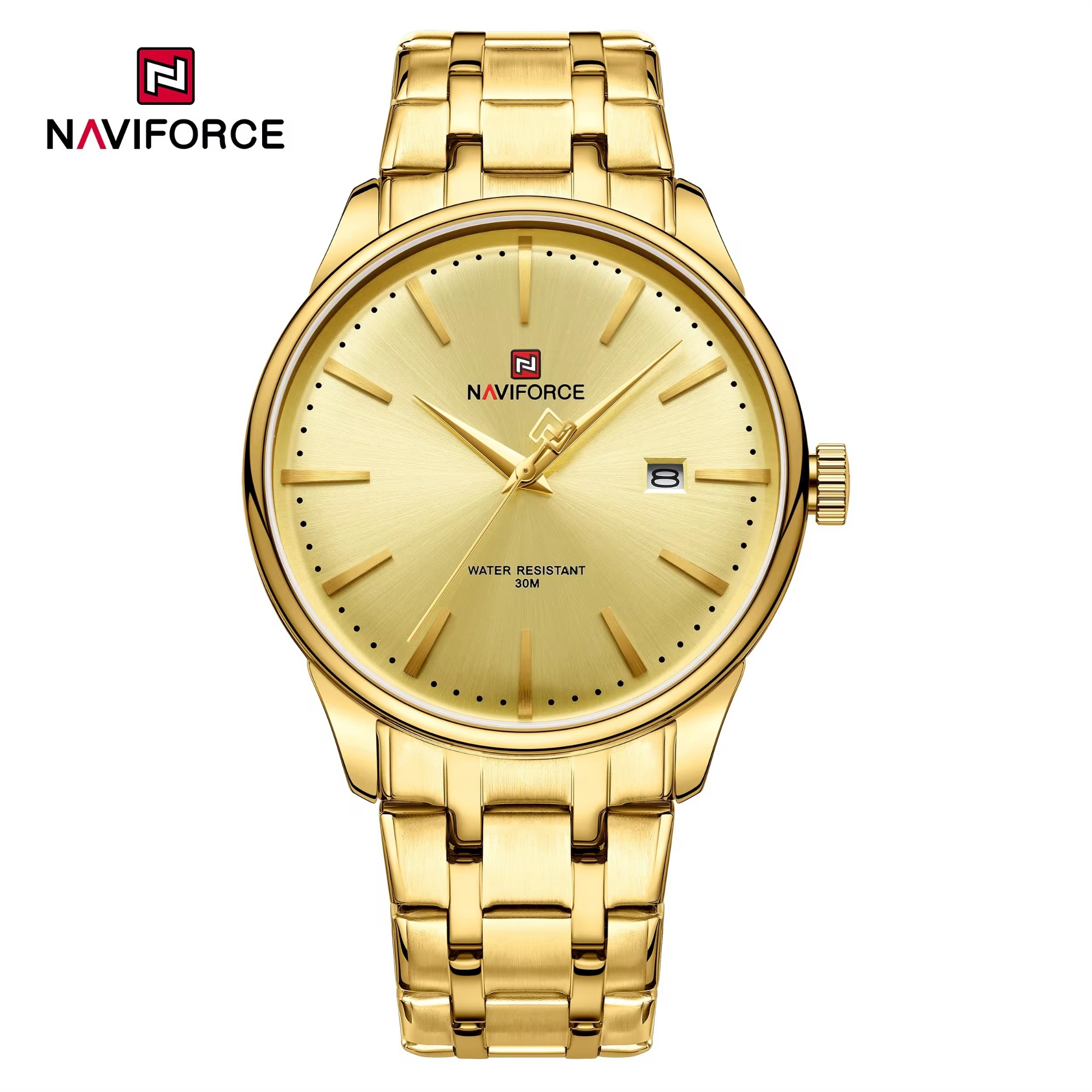 Picture of Top Brand NAVIFORCE 9230 Men's Calendar Watch Waterproof Fashion Business Stainless Steel Strap Quartz Wristwatches Relogio Masculino