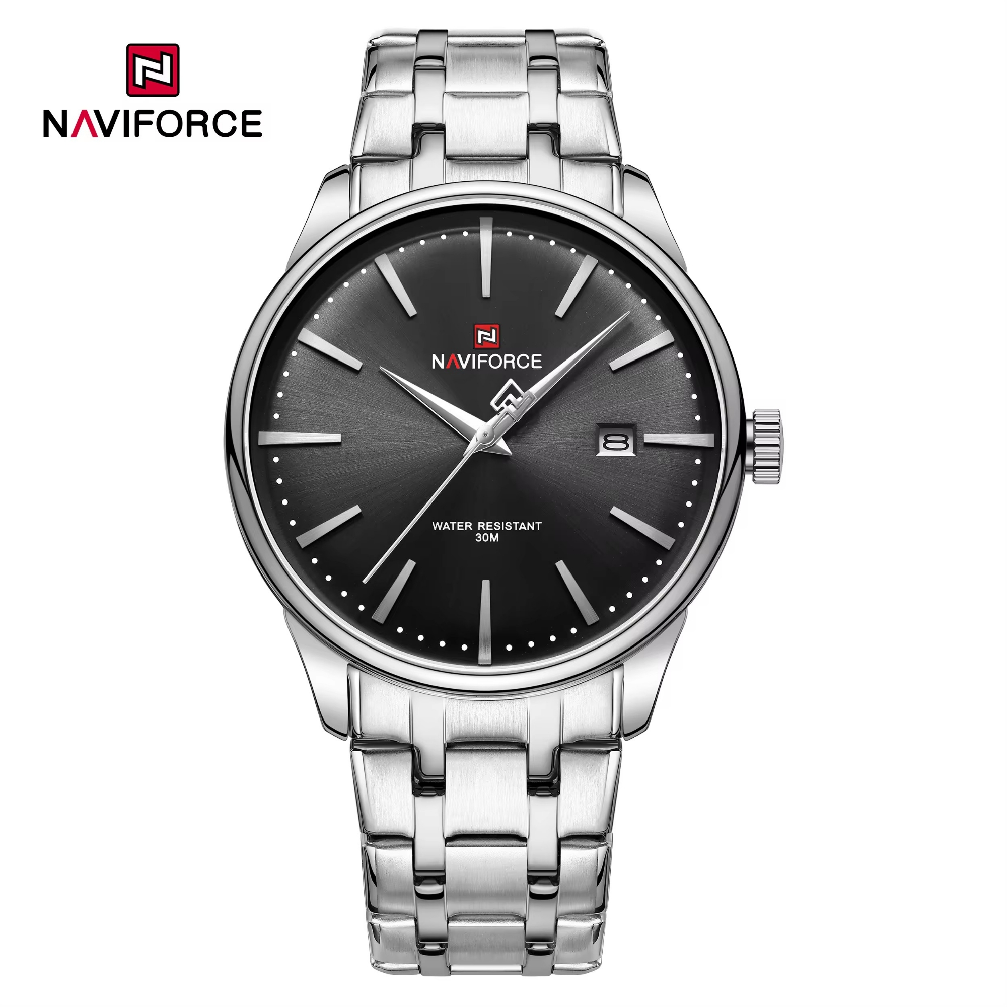 Picture of Top Brand NAVIFORCE 9230 Men's Calendar Watch Waterproof Fashion Business Stainless Steel Strap Quartz Wristwatches Relogio Masculino