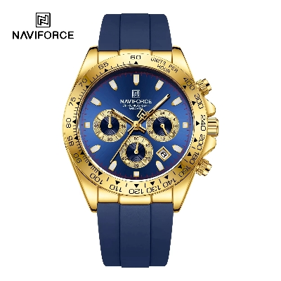 Picture of NAVIFORCE 8054 Men's Watches Multi Functional Date Luxury Waterproof Silicone Strap Sports Quartz Watch for Men