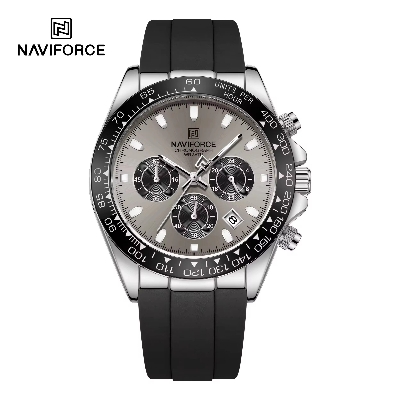 Picture of NAVIFORCE 8054 Men's Watches Multi Functional Date Luxury Waterproof Silicone Strap Sports Quartz Watch for Men