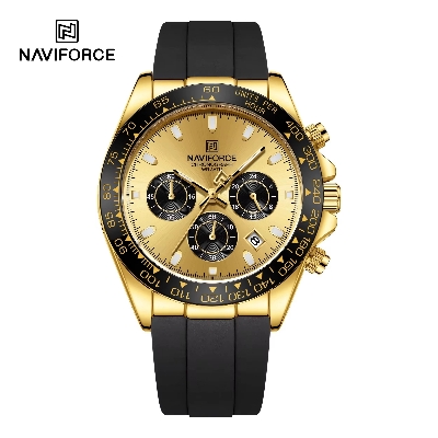 Picture of NAVIFORCE 8054 Men's Watches Multi Functional Date Luxury Waterproof Silicone Strap Sports Quartz Watch for Men