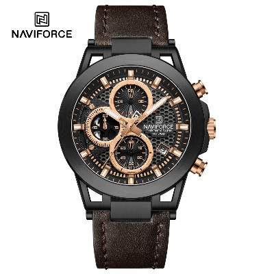 Picture of For Naviforce NF8073 Men's Sport Quartz Watch High Quality Stylish Genuine Leather Strap Luminous Chronometer Casual Hand Watch