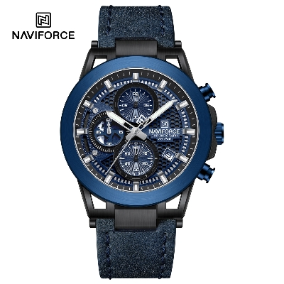 Picture of For Naviforce NF8073 Men's Sport Quartz Watch High Quality Stylish Genuine Leather Strap Luminous Chronometer Casual Hand Watch