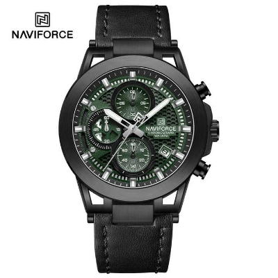 Picture of For Naviforce NF8073 Men's Sport Quartz Watch High Quality Stylish Genuine Leather Strap Luminous Chronometer Casual Hand Watch