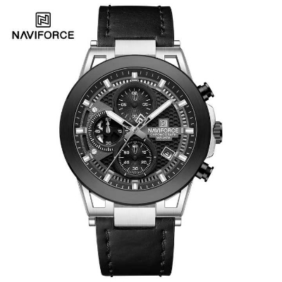 Picture of For Naviforce NF8073 Men's Sport Quartz Watch High Quality Stylish Genuine Leather Strap Luminous Chronometer Casual Hand Watch