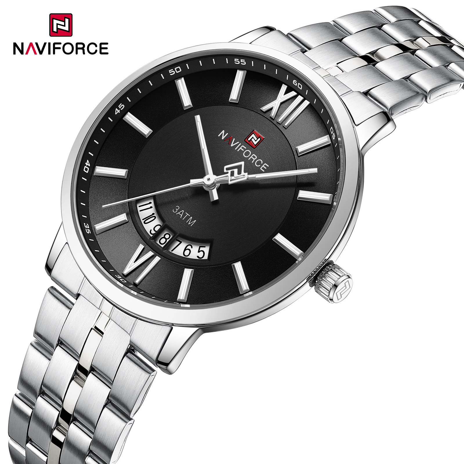 Picture of NAVIFORCE 9238 Top Luxury Men's Quartz WristWatch Original Fashion Gold Watches for Men Waterproof Business Steel Man Clock