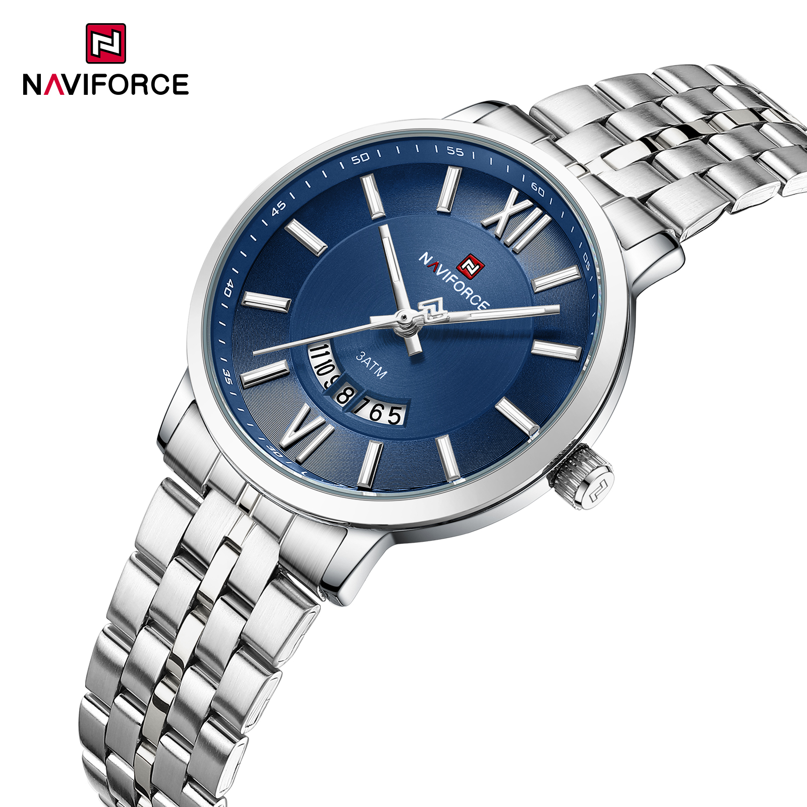 Picture of NAVIFORCE 9238 Top Luxury Men's Quartz WristWatch Original Fashion Gold Watches for Men Waterproof Business Steel Man Clock