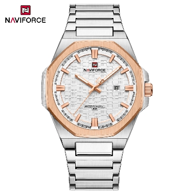 Picture of Naviforce 9245 Fashion Top Brand Watches for Men Calendar Simple Quartz Stainless Steel Strap Wristwatches