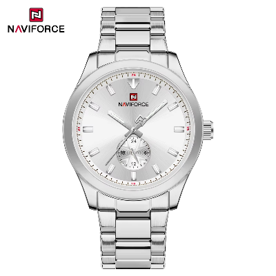 Picture of NAVIFORCE 9231Silver White Quartz Multi-function Watch Luxury Small Three Needle Luminous Quartz Watch for Men