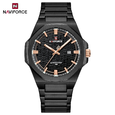 Picture of Naviforce 9245 Fashion Top Brand Watches for Men Calendar Simple Quartz Stainless Steel Strap Wristwatches