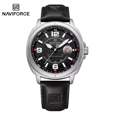 Picture of NAVIFORCE  8078 High Quality Male Wristwatch PU Band Calendar Brand Men Quartz Watch Auto Date Display  Clocks Reloj Hombre