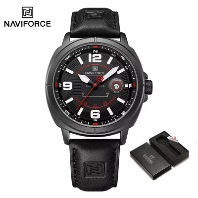 Picture of NAVIFORCE  8078 High Quality Male Wristwatch PU Band Calendar Brand Men Quartz Watch Auto Date Display  Clocks Reloj Hombre