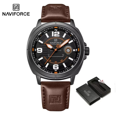 Picture of NAVIFORCE  8078 High Quality Male Wristwatch PU Band Calendar Brand Men Quartz Watch Auto Date Display  Clocks Reloj Hombre