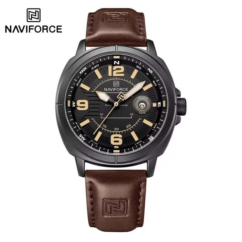 Picture of NAVIFORCE  8078 High Quality Male Wristwatch PU Band Calendar Brand Men Quartz Watch Auto Date Display  Clocks Reloj Hombre