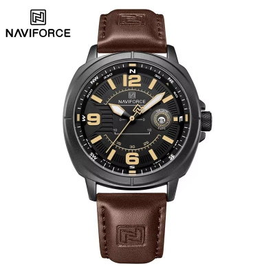 Picture of NAVIFORCE  8078 High Quality Male Wristwatch PU Band Calendar Brand Men Quartz Watch Auto Date Display  Clocks Reloj Hombre