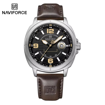 Picture of NAVIFORCE  8078 High Quality Male Wristwatch PU Band Calendar Brand Men Quartz Watch Auto Date Display  Clocks Reloj Hombre