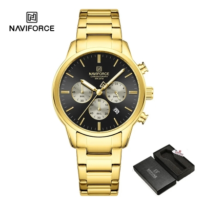 Picture of NAVIFORCE 8076 Sports Luxury Man's Wristwatch Quartz 30M Waterproof Shockproof Stainless Strap Watches for Men Casual Clock