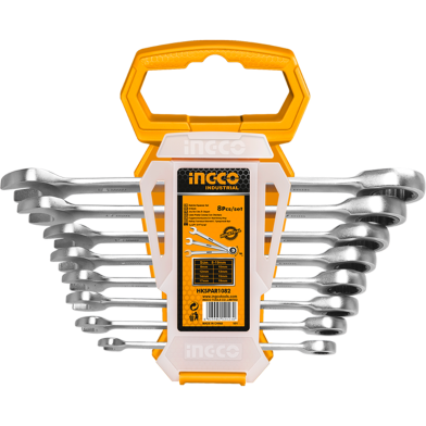 Picture of INGCO Ratchet COMBINATION SPANNER SET- 8pcs HKSPAR1082