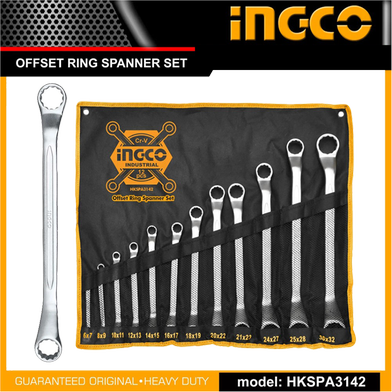 Picture of INGCO OFFSET RING SPANNER SET - 12pcs HKSPA3142