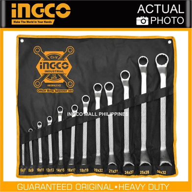 Picture of INGCO OFFSET RING SPANNER SET - 12pcs HKSPA3142
