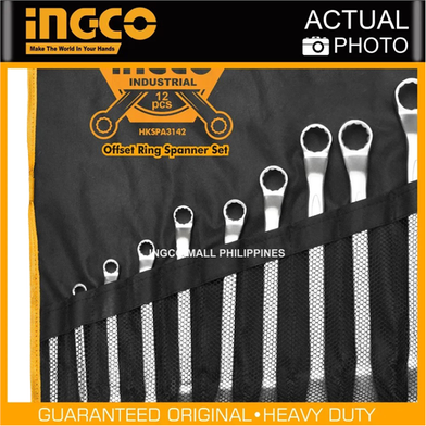 Picture of INGCO OFFSET RING SPANNER SET - 12pcs HKSPA3142