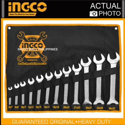 Picture of INGCO DOUBLE OPEN END SPANNER SET - 12pcs HKSPA2142