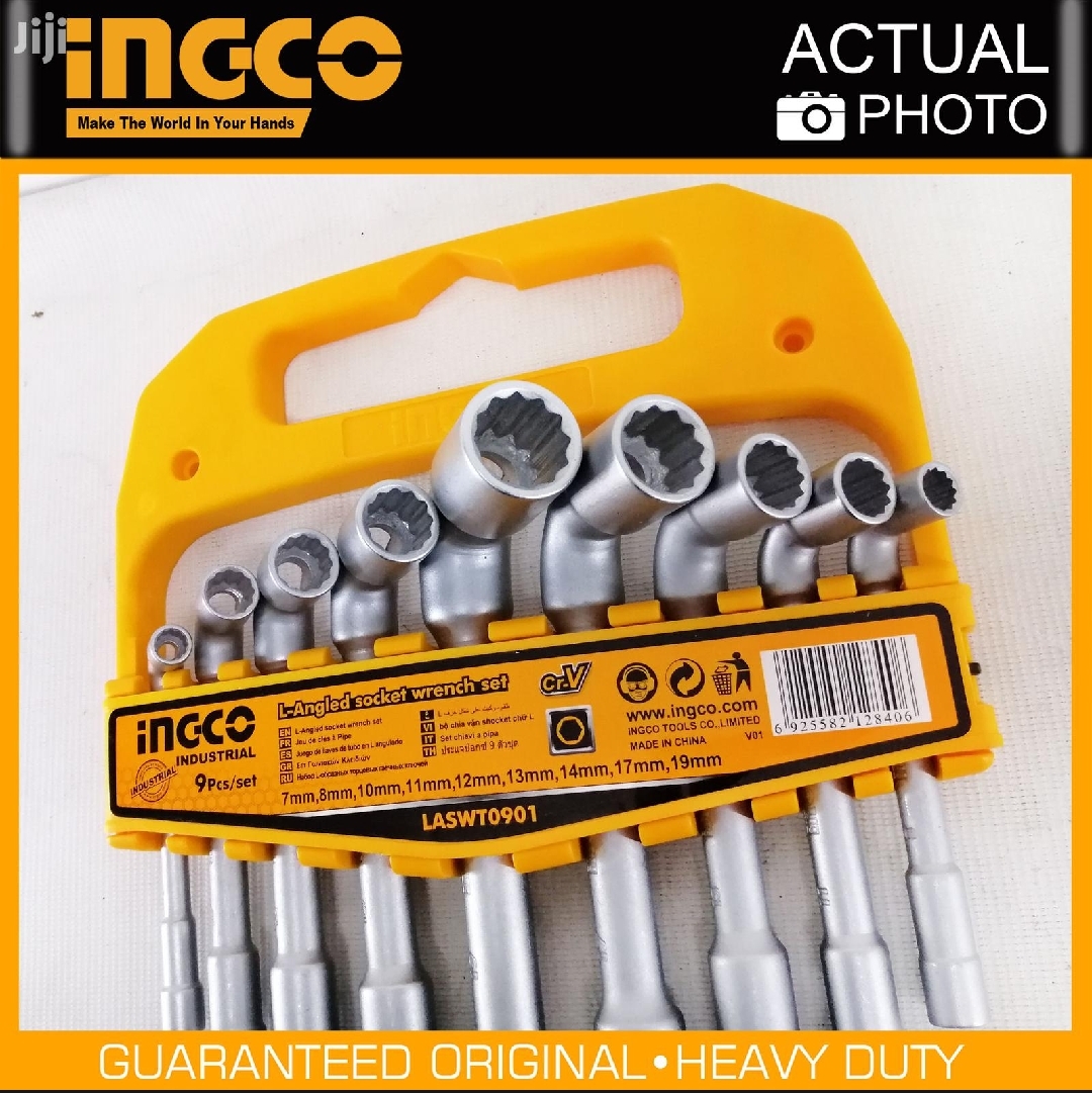 Picture of INGCO L-Angled SOCKET WRENCH SET - 9pcs
LASWT0901