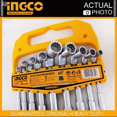 Picture of INGCO L-Angled SOCKET WRENCH SET - 9pcs
LASWT0901