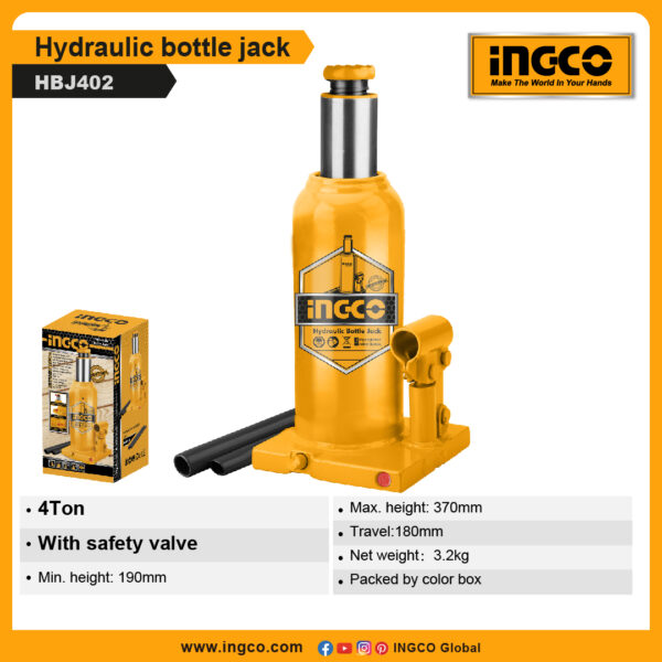 Picture of INGCO HYDRAULIC BOTTLE JACK HBJ402
