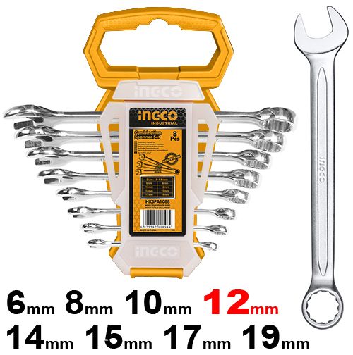 Picture of INGCO COMBINATION SPANNER SET - 8 pcs HKSPA1088