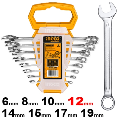Picture of INGCO COMBINATION SPANNER SET - 8 pcs HKSPA1088
