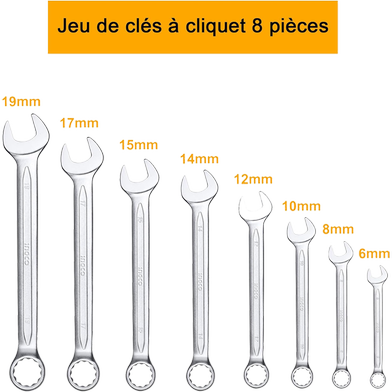 Picture of INGCO COMBINATION SPANNER SET - 8 pcs HKSPA1088