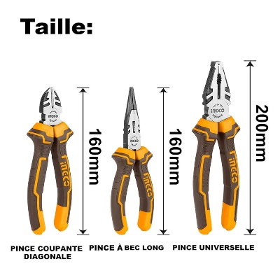 Picture of INGCO 3pcs PLIERS SET HKPS08318
