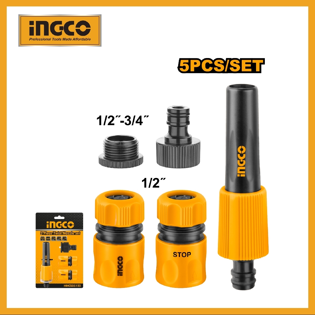 Picture of INGCO 5 Piece twist nozzle set HHCS05122