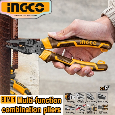 Picture of INGCO 8" (200mm) 8 IN 1 MULTI-FUNCTION COMBINATION PLIER HMFCP28200