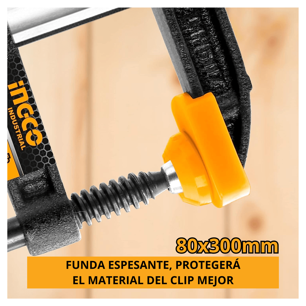 Picture of INGCO F CLAMP with plastic handle
80×300mm / 12" Inch HFC020802