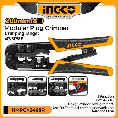 Picture of INGCO 8" (200mm) MODULAR PLUG CRIMPER HMPCN2468R