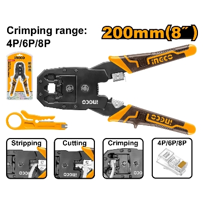Picture of INGCO 8"(200mm) MODULAR PLUG CRIMPER HMPC1468P