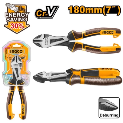 Picture of INGCO 7" (180mm) HIGH LEVERAGE HEAVY-DUTY DIAGONAL
CUTTING PLIERS HHHDCP28180