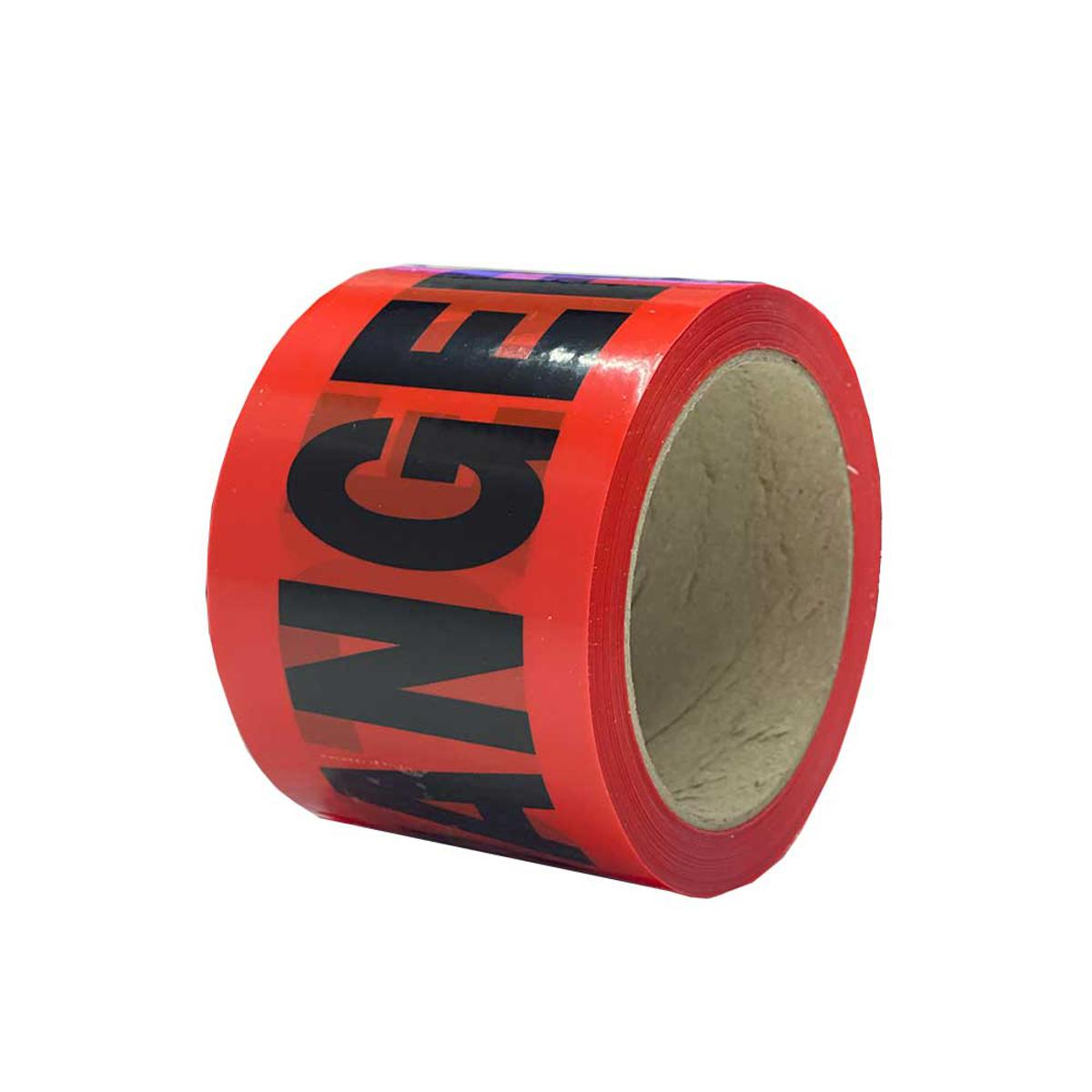 Picture of Danger Tape Red Sticker For Safety Barrier Construction Area 3 inch x 50yds Roll