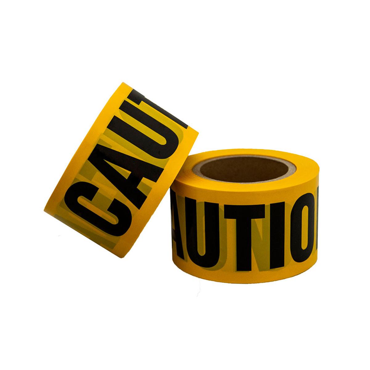 Picture of Caution Tape Yellow Sticker For Safety Barrier Construction Area 3 inch x 50yds Roll