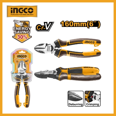 Picture of INGCO 6" (160mm) High leverage DIAGONAL CUTTING PLIER HHLDCP28160