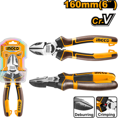 Picture of INGCO 6" (160mm) High leverage DIAGONAL CUTTING PLIER HHLDCP28160
