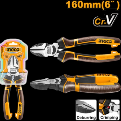 Picture of INGCO 6" (160mm) High leverage DIAGONAL CUTTING PLIER HHLDCP28160