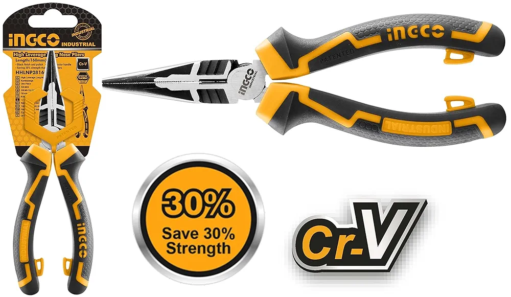 Picture of INGCO 6" (160mm)High leverage LONG NOSE PLIER HHLNP28160