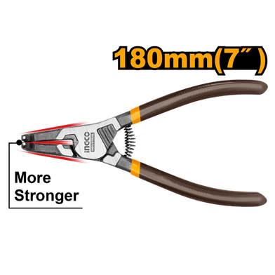 Picture of INGCO 7" (180mm) BENT HEAD External CIRCLIP PLIER HCCP261802