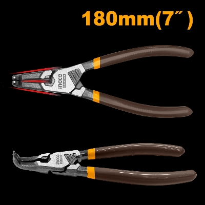Picture of INGCO 7" (180mm) BENT HEAD Internal CIRCLIP PLIER HCCP261804
